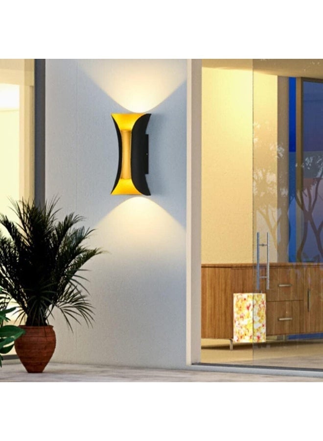10W LED Outdoor Wall Light Up & Down, IP65 Waterproof Modern Aluminium Wall Lamp, Decorative Exterior Garden Light for Home, Villa, Balcony, Patio, Porch & Boundary Wall, Warm White - Image 5